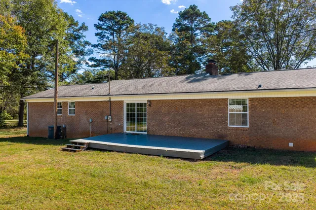 a view of an outdoor space and deck