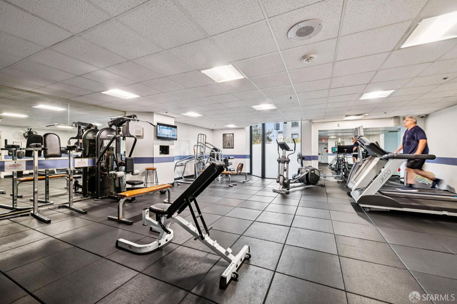 900 Bush Street, Unit 309 San Francisco, CA 94109 - Photo 16 of 25 a view of a room with gym equipment