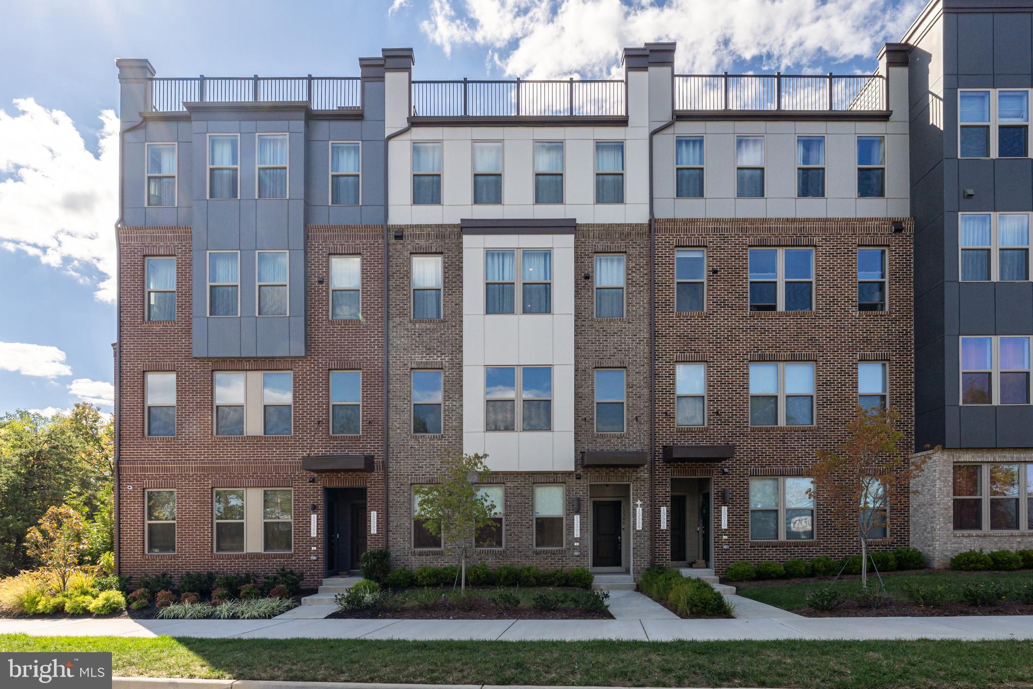 front view of a brick building
