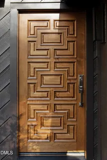 front view of a house with a door