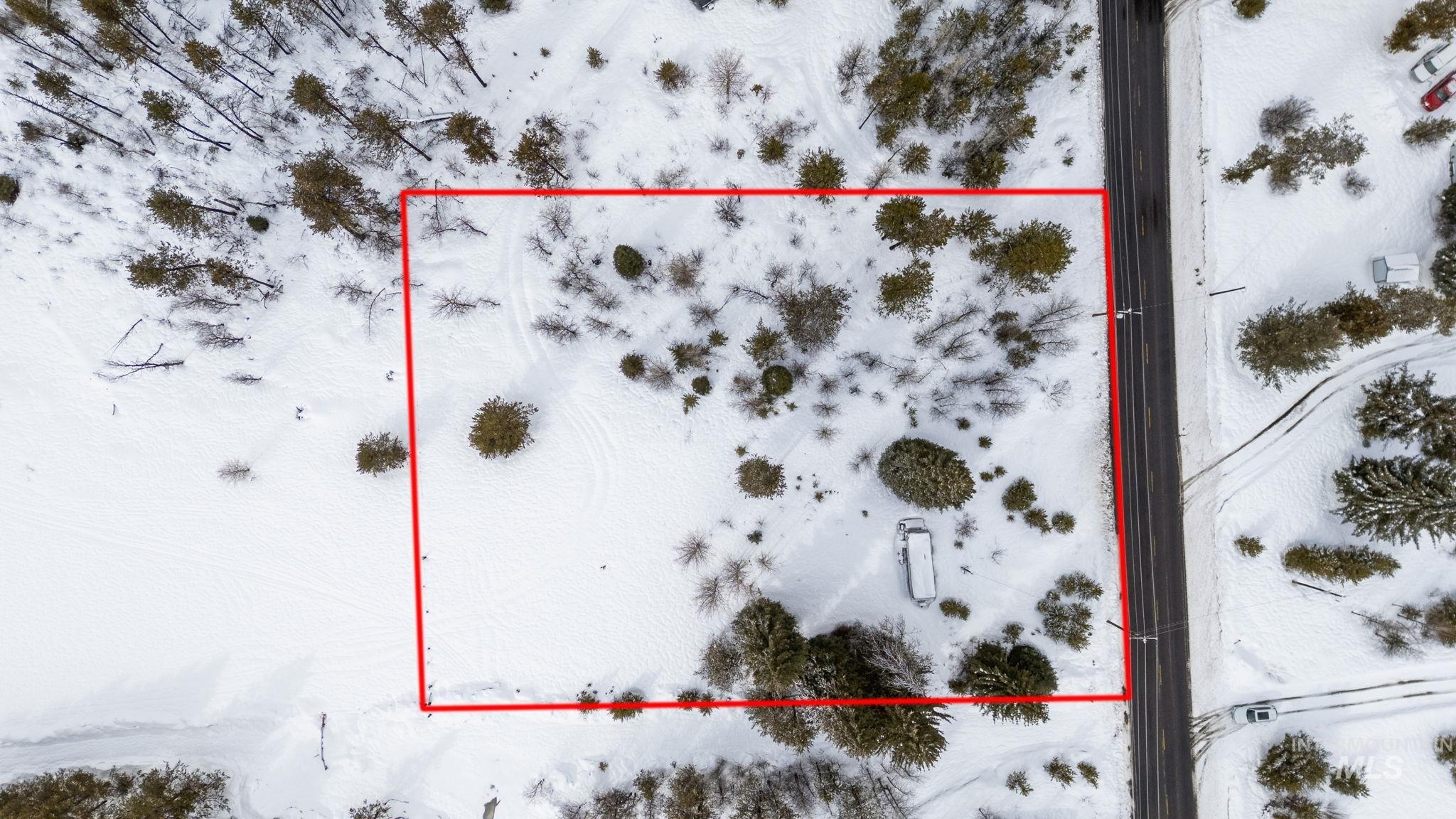 881 West Roseberry Road Donnelly, ID 83615 - Photo 9 of 24 Aerial view of property's location featuring property parcel outlined