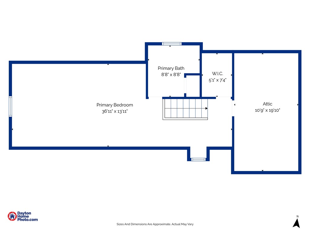 1237 Laurelwood Road Dayton, OH 45409 - Photo 54 of 56 Explore the expansive primary suite featuring a private bath, walk-in closet, and spacious attic access.