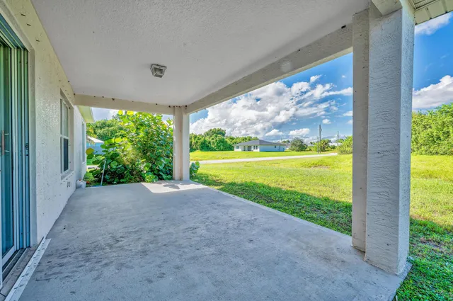 a view of a garden from a window