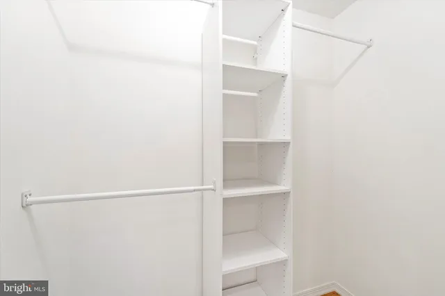 a close view of closet