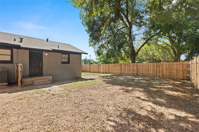 a backyard of a house