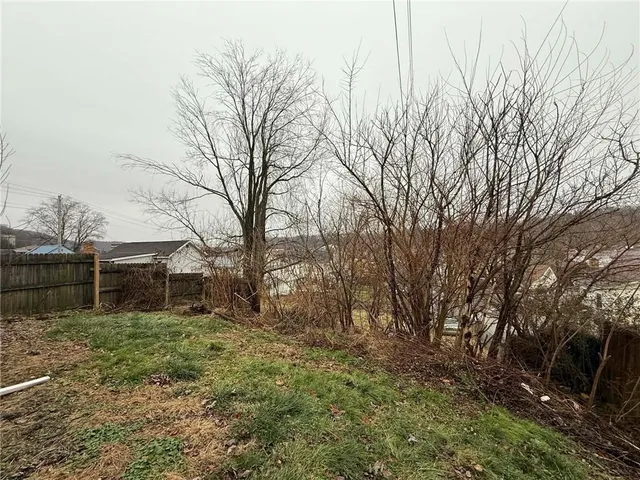 a view of a backyard of the house