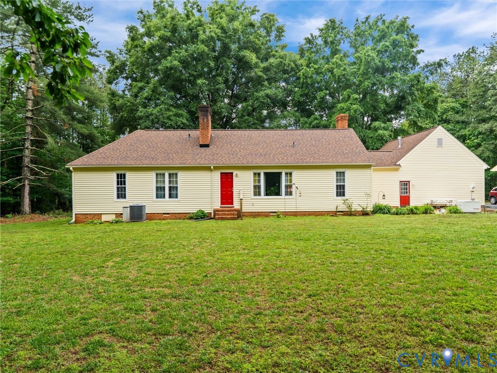 3420 State Rte 656 Powhatan, VA 23139 - Photo 7 of 37 a aerial view of a white house in front of a big yard with large trees