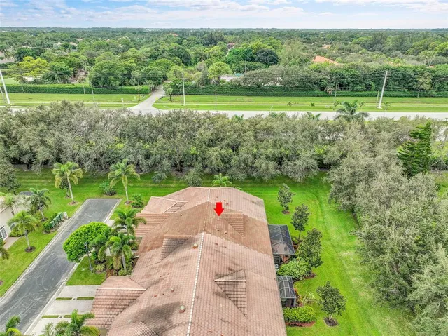 a house view with a garden space