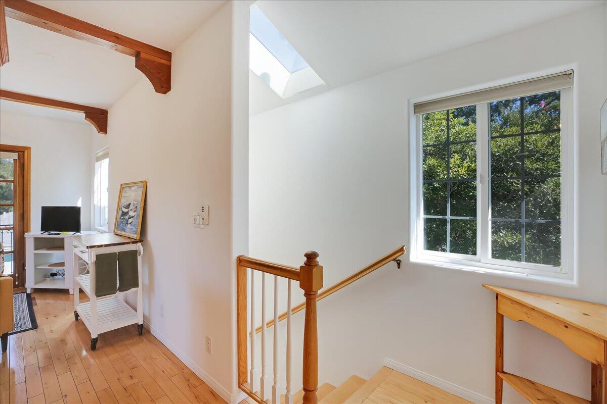 0 Mountain Avenue Santa Barbara, CA 93101 - Photo 19 of 24 a view of a hallway with wooden floor and entryway