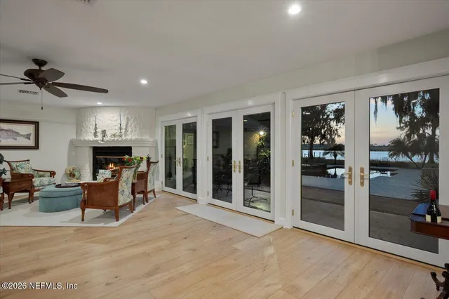 a view of an outdoor space with swimming pool