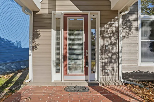 a front view of a house