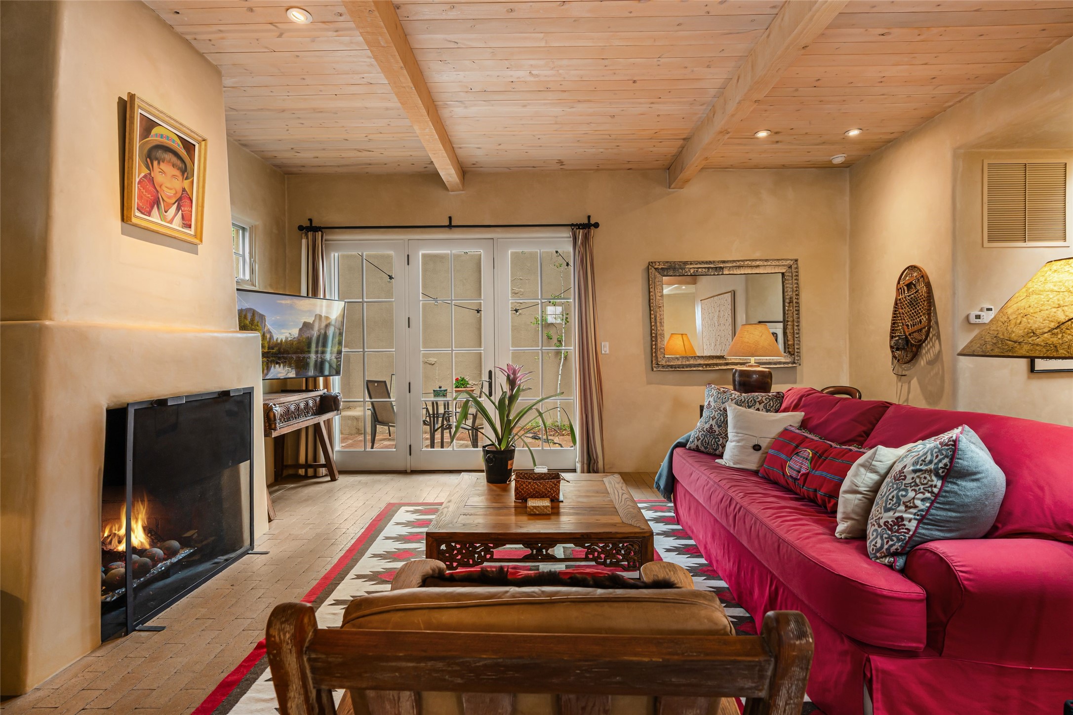 1 Cerro Gordo Road, Unit B Santa Fe, NM 87501 - Photo 11 of 25 French doors to a second patio...