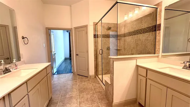 a bathroom with a sink and a tub