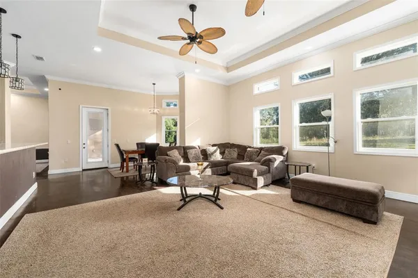 a view of a livingroom and dining room