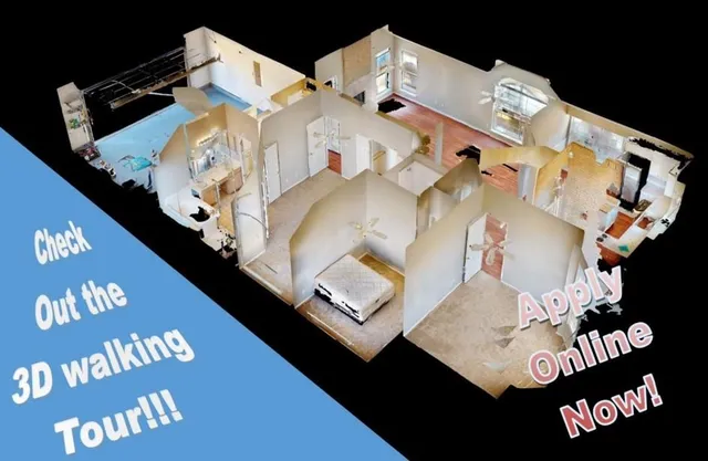 a white bed sitting in a bedroom next to a white cabinet