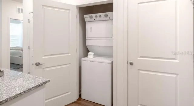 a room with storage and utility