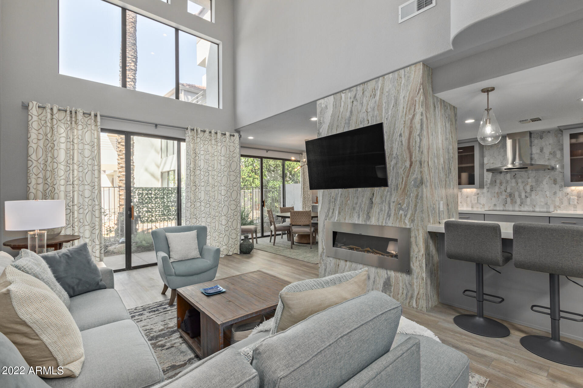 7222 East Gainey Ranch Road, Unit 107 Scottsdale, AZ 85258 - Photo 7 of 40 Marble Fireplace