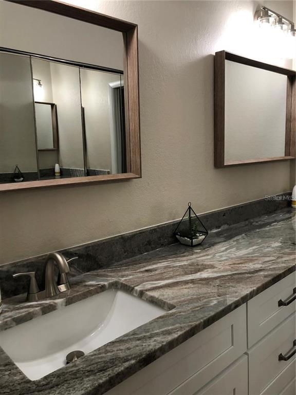 1417 Heather Ridge Boulevard Dunedin, FL 34698 - Photo 17 of 37 a close view of sink and mirror