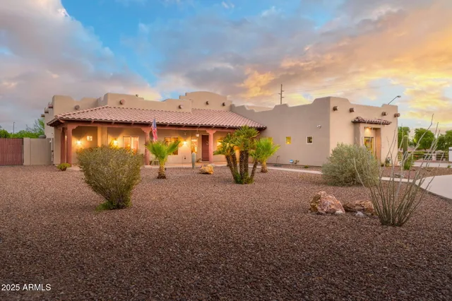 a view of a street with fire pit