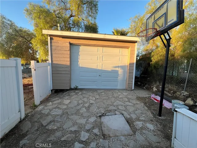 a backyard of a house