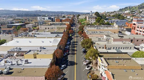 a view of a city that has tall buildings