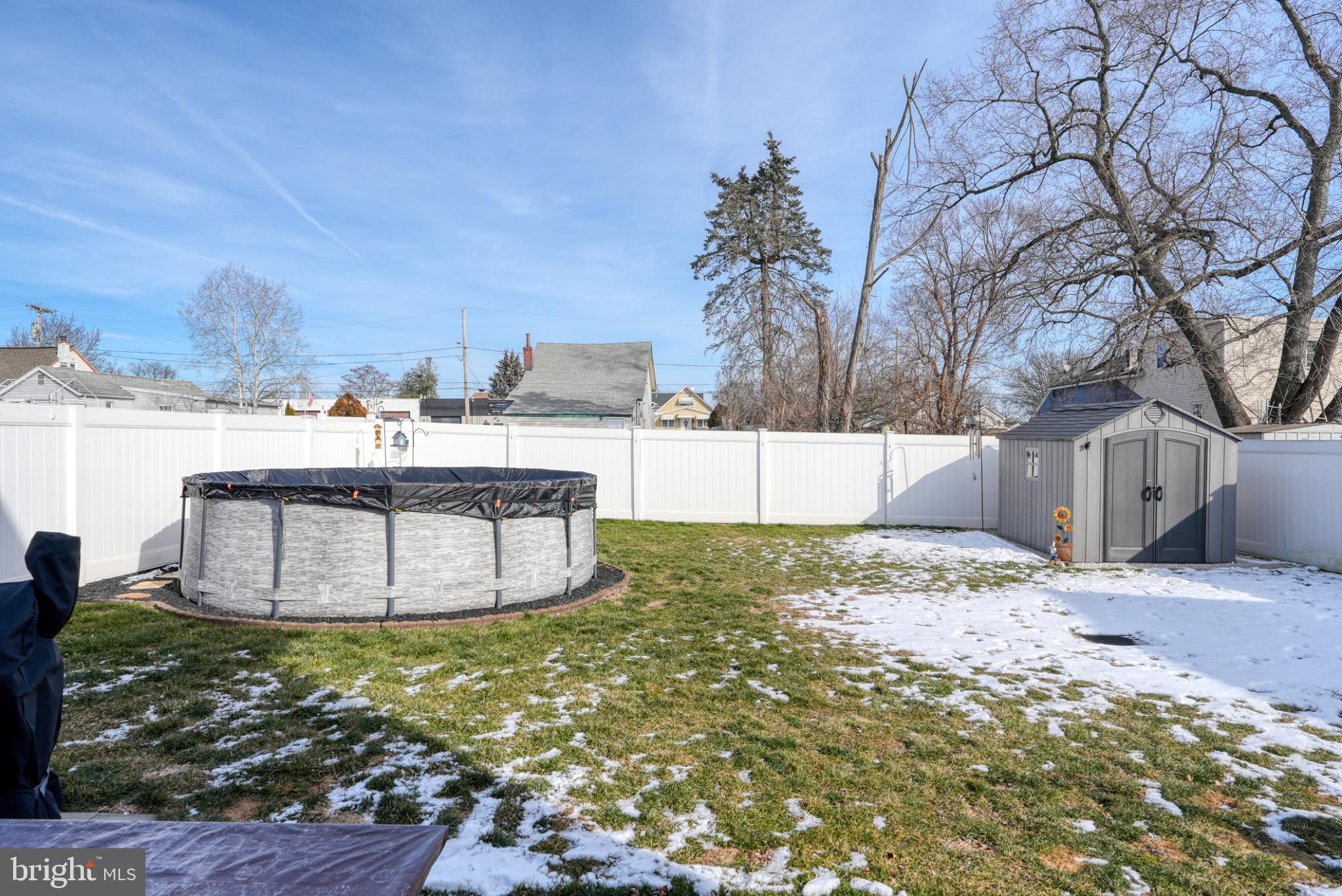 813 5th Avenue Croydon, PA 19021 - Photo 8 of 58 Spacious yard with pool and winter charm.