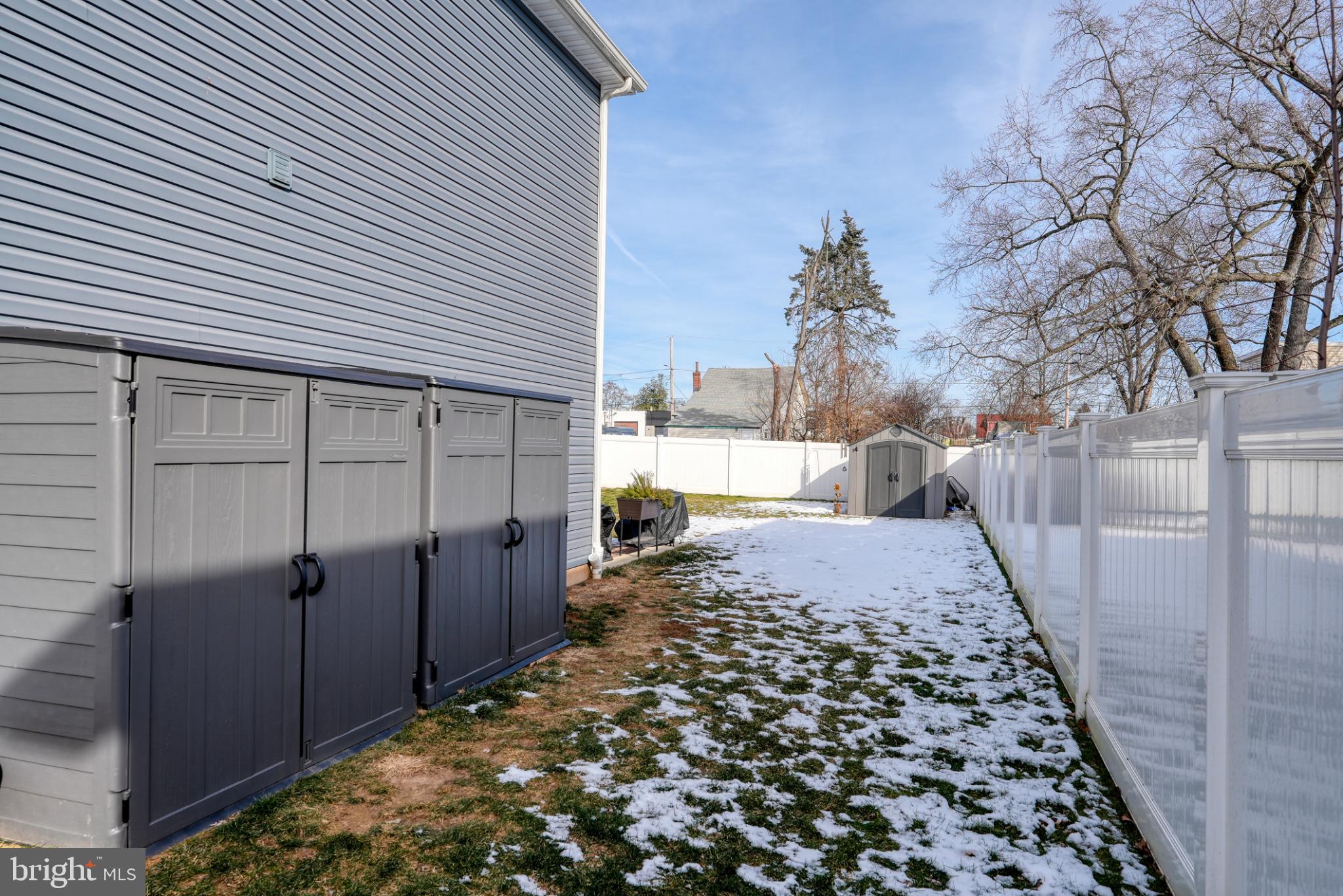 813 5th Avenue Croydon, PA 19021 - Photo 9 of 58 Spacious yard with storage and winter charm.
