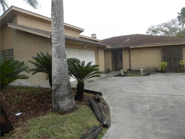 a view of a house with a patio
