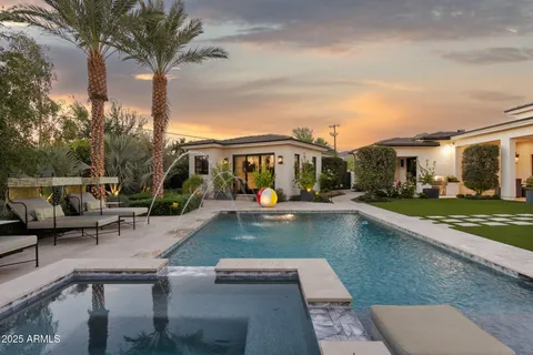 a view of a house with pool