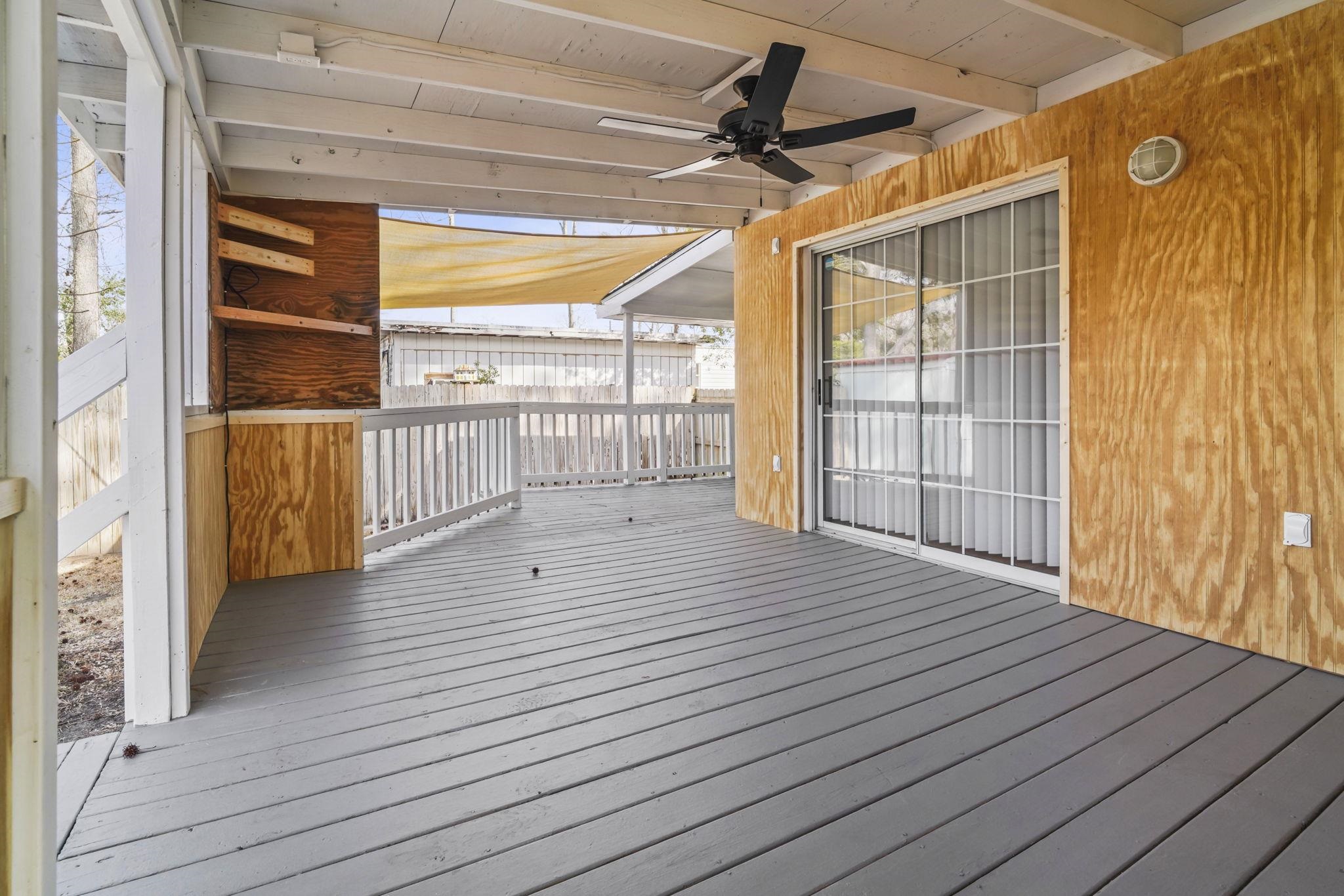 45 Shamrock Circle Murrells Inlet, SC 29576 - Photo 13 of 32 Deck featuring ceiling fan