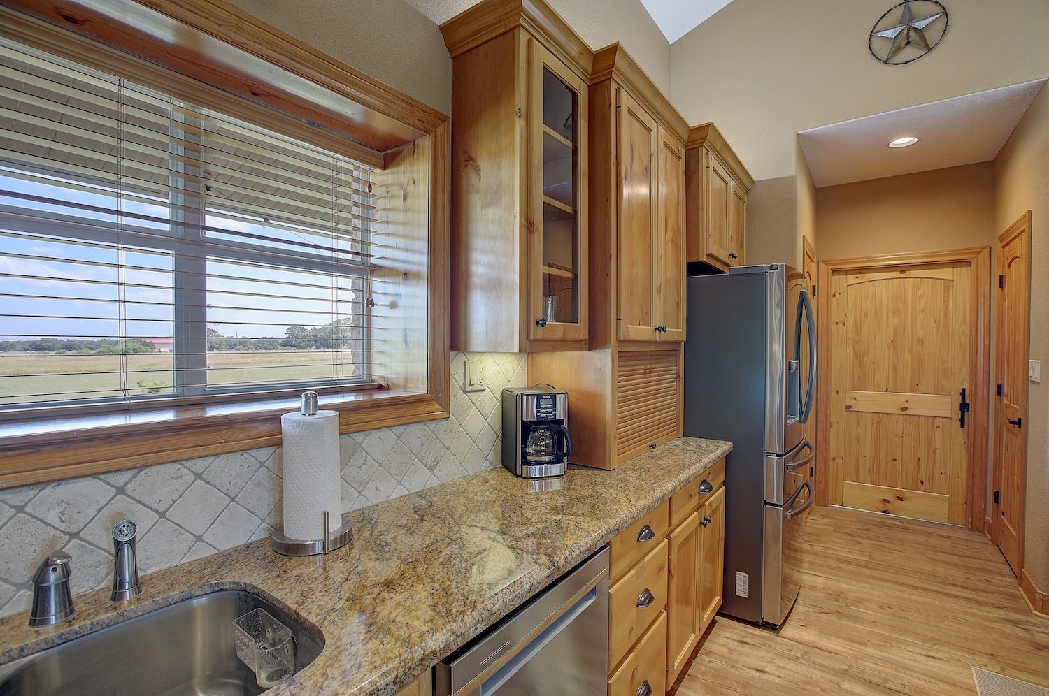 9414 Laird Road Round Top, TX 78954 - Photo 30 of 50 Large Kitchen sink with fantastic pastoral views
