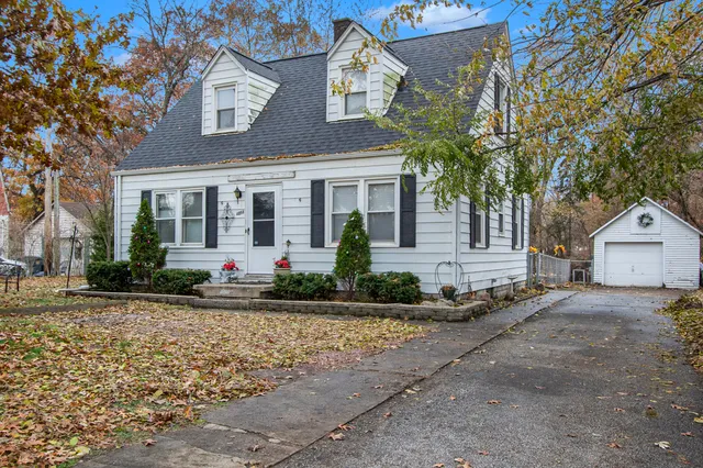 front view of a house with a street