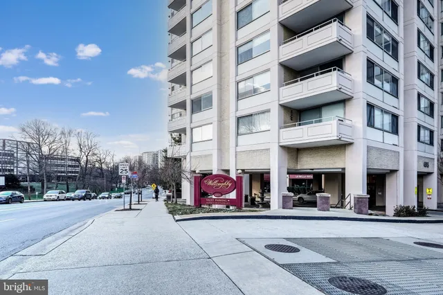 a view of a building with street
