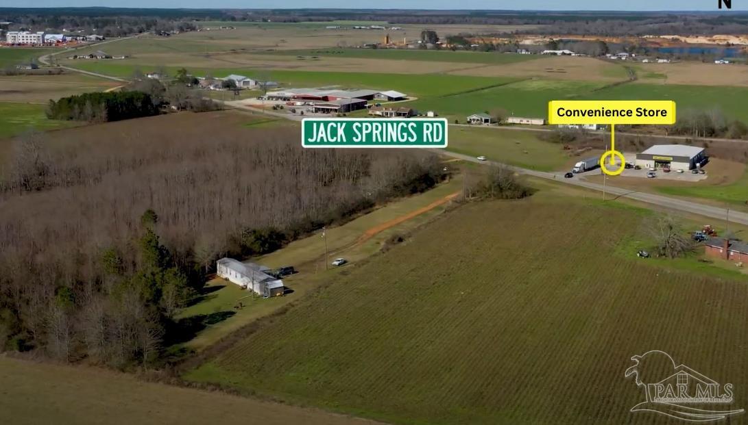 2 Jack Springs Road Atmore, AL 36502 - Photo 19 of 27 an aerial view of a houses with a lake view