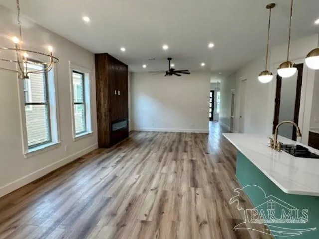 a bathroom with a sink and mirror