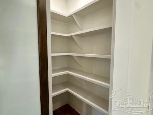 a close view of closet