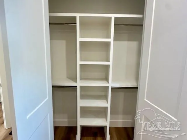 a garden view with a seating space