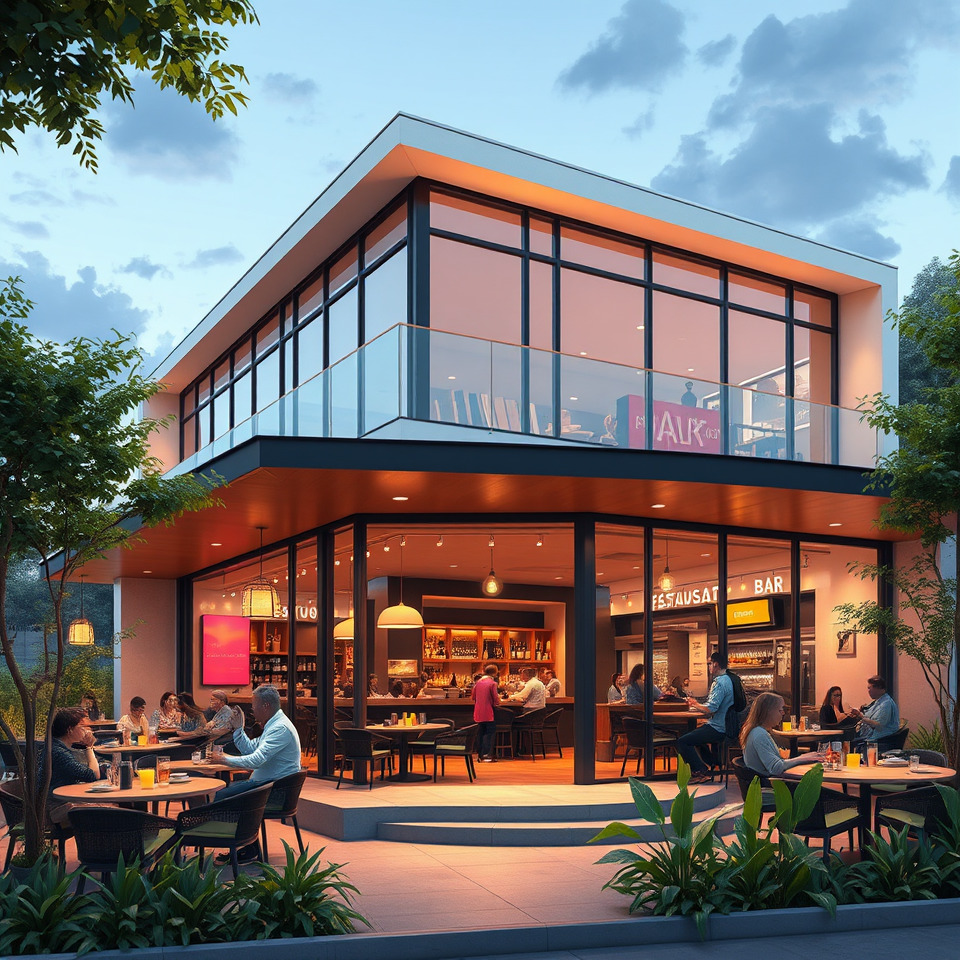 8048 West 111th Street Palos Hills, IL 60465 - Photo 7 of 8 a view of building with large windows and outdoor seating