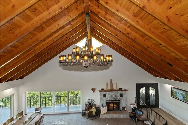 a view of a city with lush green forest