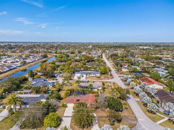 an aerial view of residential building and city view