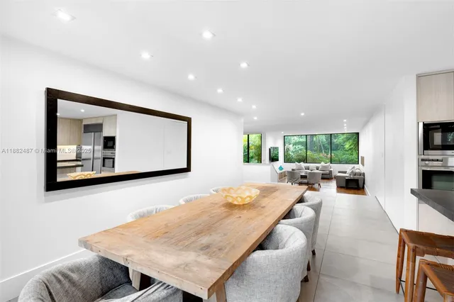 a living room with furniture and a wall painting