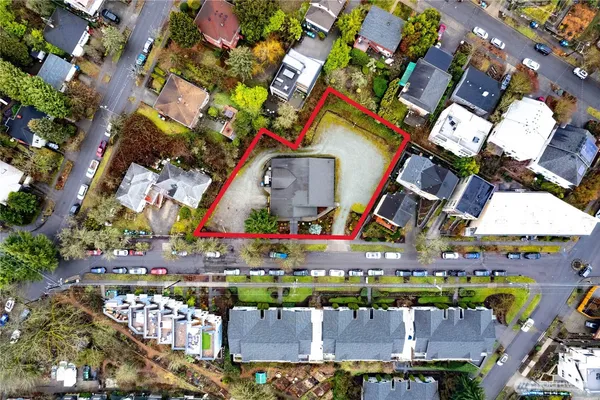 an aerial view of multiple house