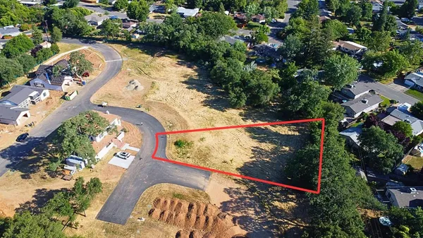 an aerial view of swimming pool