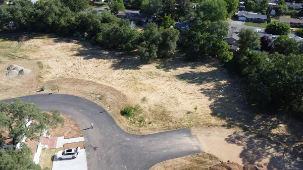 a view of yard covered with snow