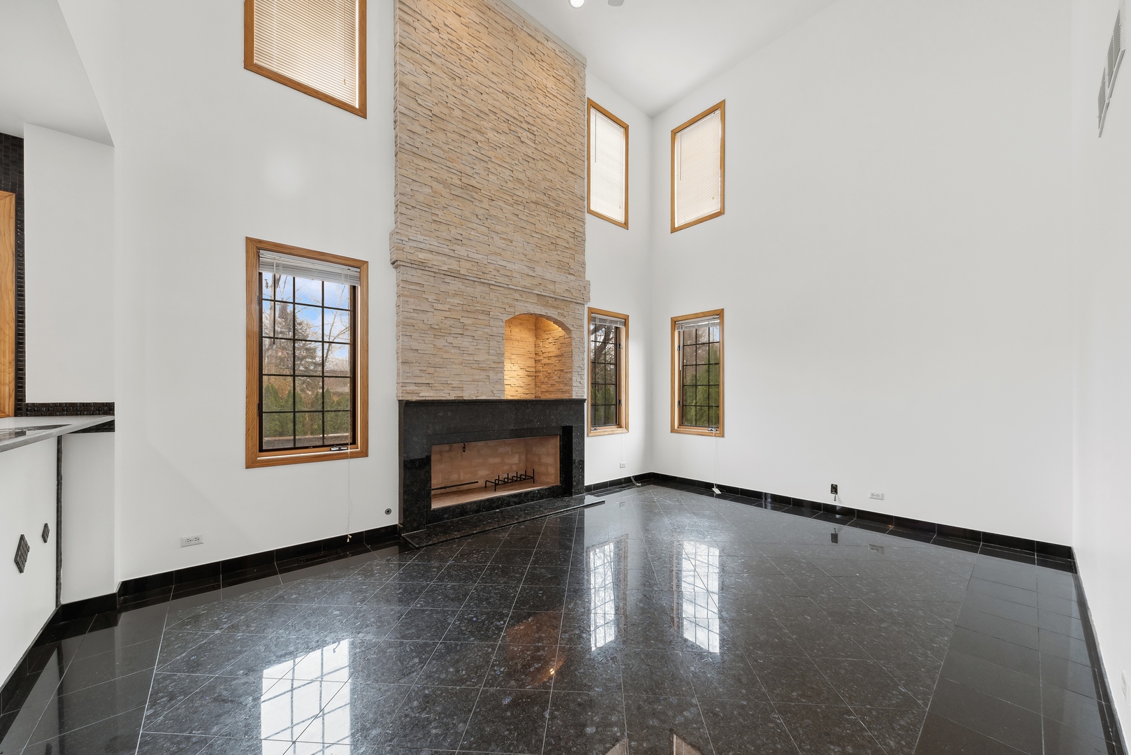 1115 South Elmhurst Road Wheeling, IL 60090 - Photo 11 of 33 a view of an empty room with wooden floor fireplace and a window