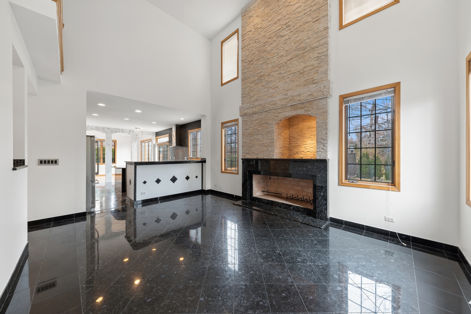 1115 South Elmhurst Road Wheeling, IL 60090 - Photo 13 of 33 a view of livingroom with hardwood floor and a fireplace