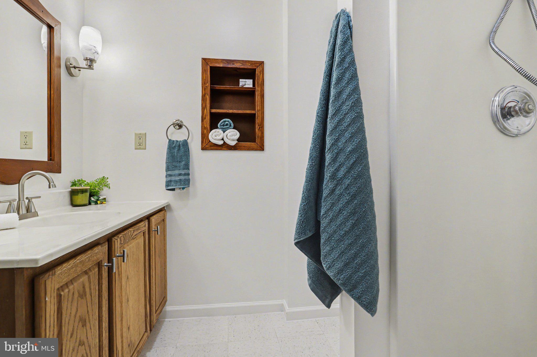 204 Bullfrog Road Gettysburg, PA 17325 - Photo 22 of 52 a bathroom with a sink and a shower curtain