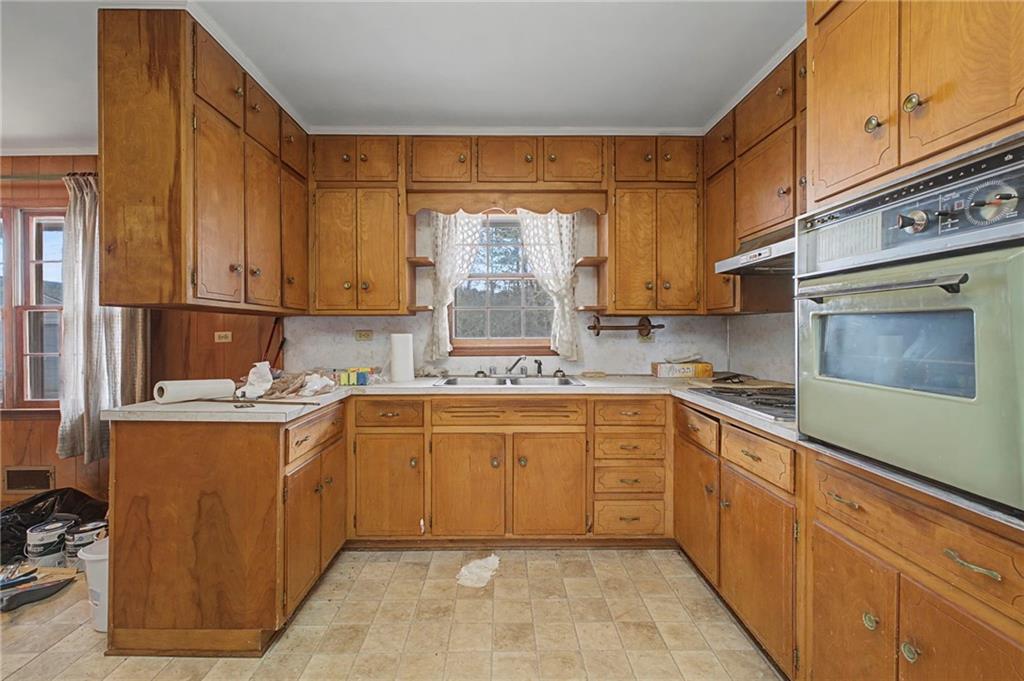1065 Cartersville Street Ball Ground, GA 30107 - Photo 43 of 51 a kitchen with stainless steel appliances granite countertop a sink and cabinets