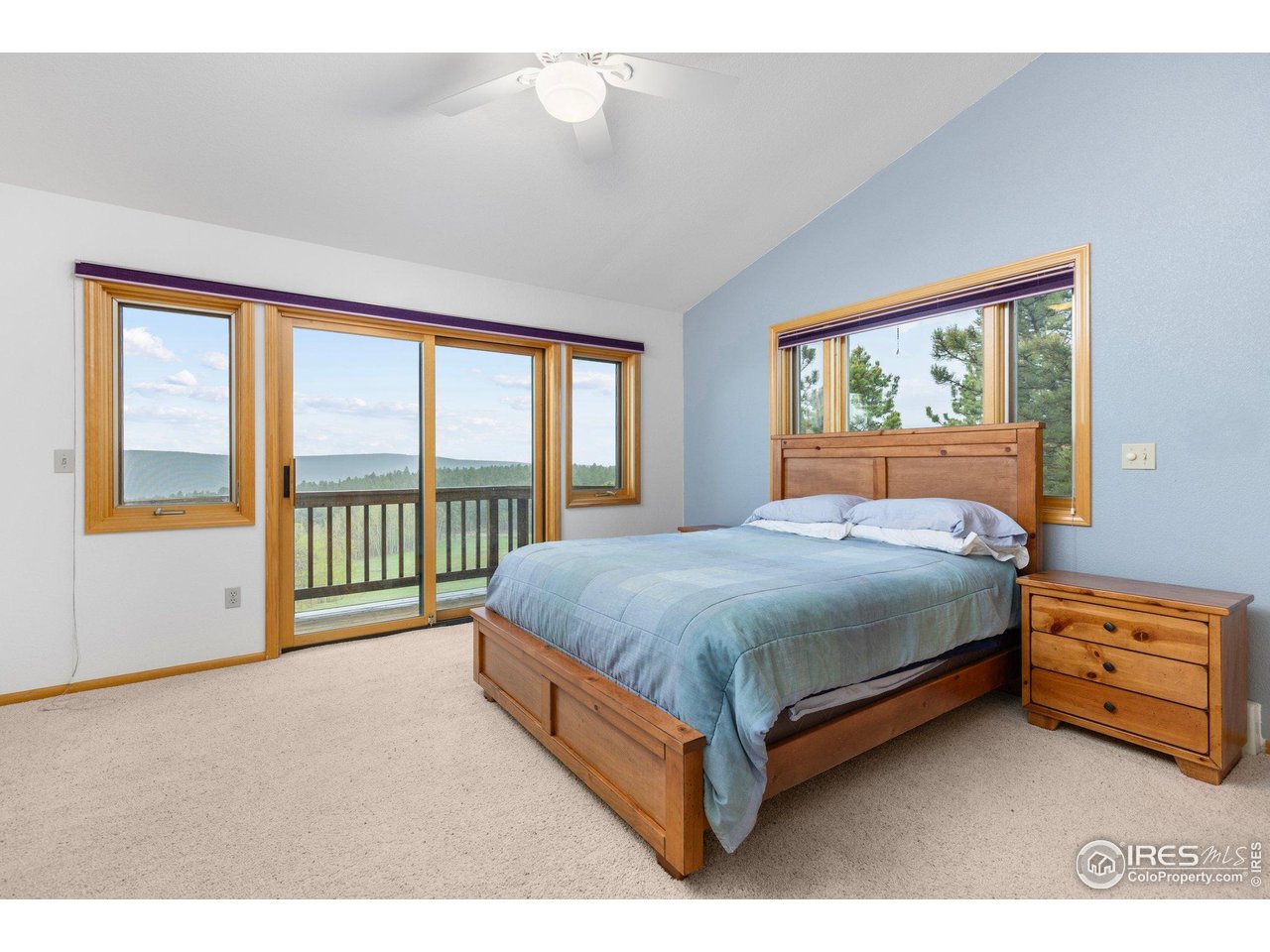 1117 Rock Lake Road Ward, CO 80481 - Photo 19 of 40 a spacious bedroom with a bed and a large window