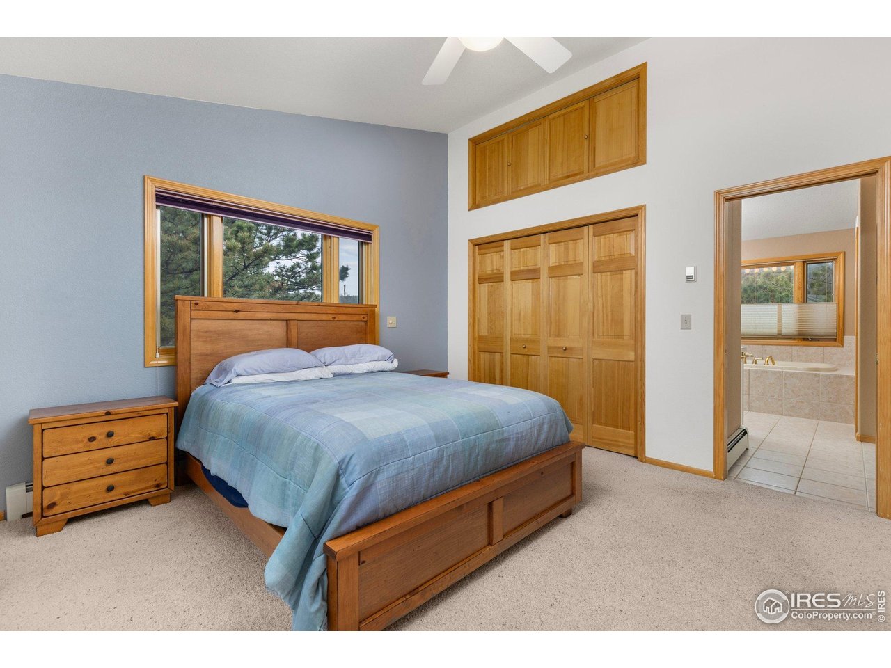 1117 Rock Lake Road Ward, CO 80481 - Photo 20 of 40 a bedroom with a bed and a painting on the wall